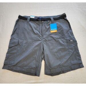 Columbia Mens Silver Ridge Cargo Shorts Fishing Nylon Grey Lightweight 42 NEW